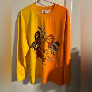 Disney Lion King Adult Long Sleeve Shirt Yellow Orange Graphic Size L
(194)